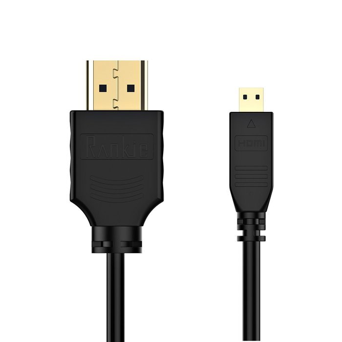 Micro HDMI to HDMI Cable, Rankie High-Speed HDMI to Micro HDMI HDTV Cable - 6FT Supports Ethernet, 3D, 4K and... N2