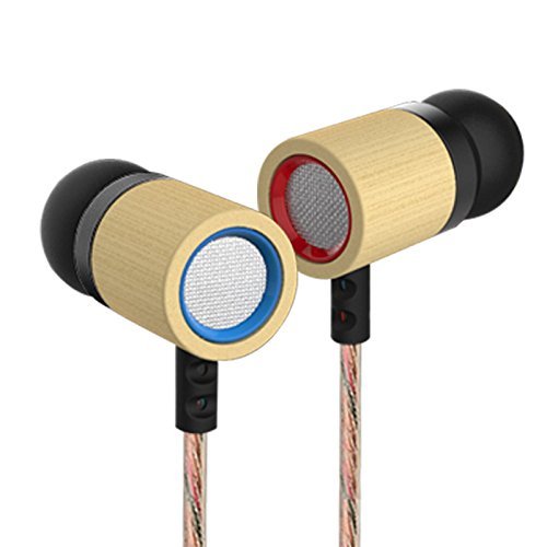 KZ ED7 Bamboo Earphones With Microphone 3.5mm HD HiFi In Ear Monitor Bass Stereo Earbuds For Sumang HUAWEI Size M N4