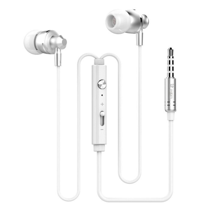 Dreaman iMetal Stereo Earphone M300 Headphones Handfree Running Earphone Silver