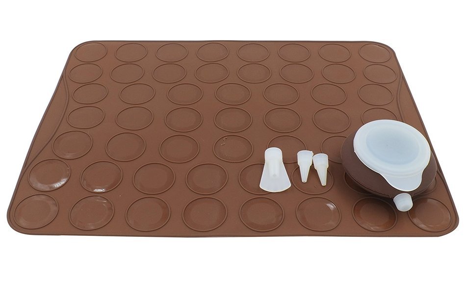 SMYLLS French Macaroon Baking Sheet Set-DIY Silicone Cake,Cookie Chocolate Maker (1, black) N2