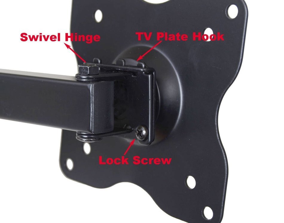 VideoSecu Articulating Arm Wall Mount for 15 to 27-Inch Panel ML12B, Black N6