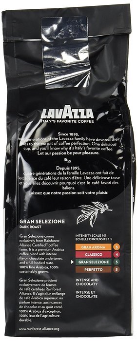 Lavazza Gran Selezione Dark Roast Ground Coffee 12oz - Pack of 2 N2