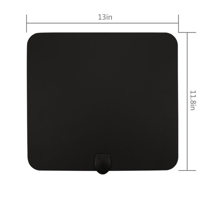 Powilling Amplified Indoor HDTV Antenna 50 Mile Range With Power Supply and 13.2ft Coax Cable N7