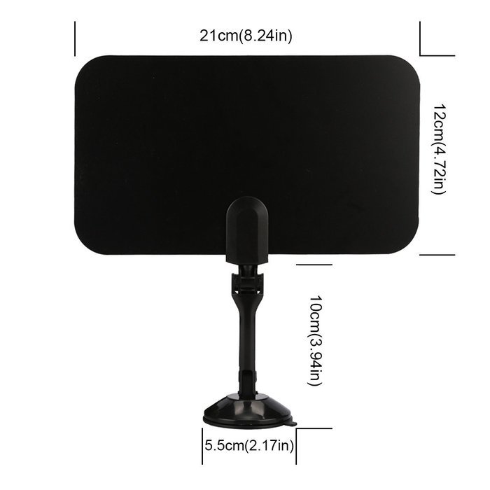 Powilling Amplified Indoor HDTV Antenna 50 Mile Range With Power Supply and 13.2ft Coax Cable N19