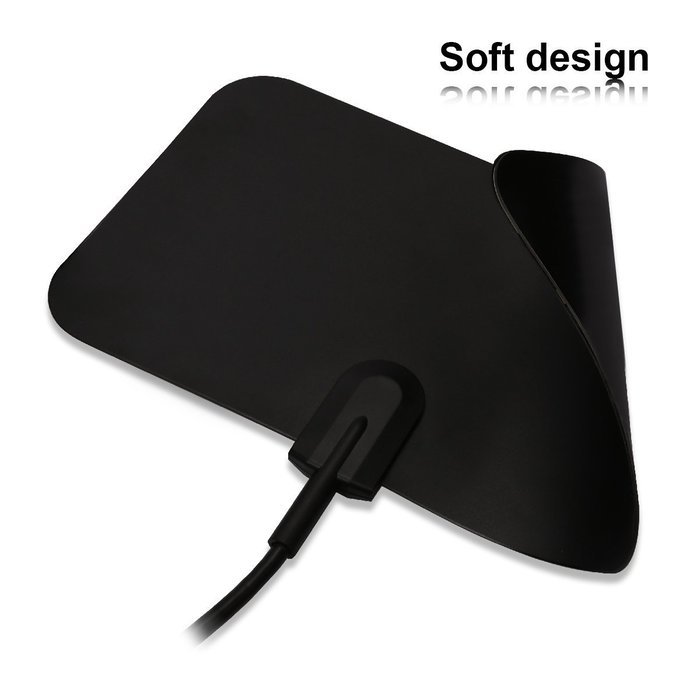 Powilling Amplified Indoor HDTV Antenna 50 Mile Range With Power Supply and 13.2ft Coax Cable N21