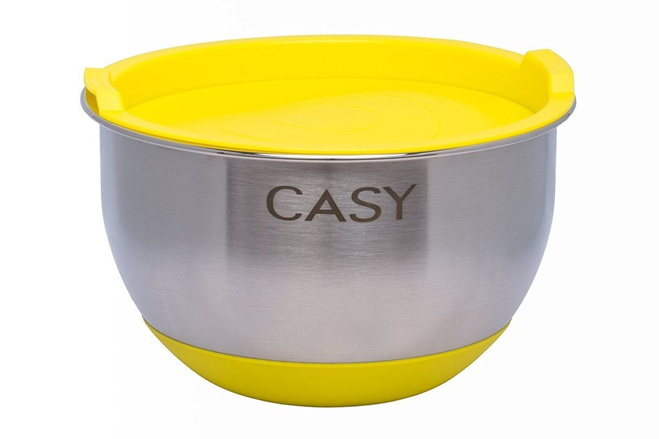 SPECIAL OFFER - 10 PIECE SET - 18/10 Stainless Steel Mixing Bowls with Handles, Lids, Spout, Non-slip Silicone... N18
