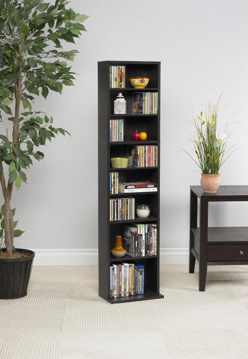 Atlantic Summit Media Cabinet 261CD/114DVD/132BluRay/Games Espresso