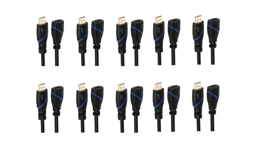 C&E High HDMI Cable 75 Feet with Built-in Signal Booster Supports 3D & Audio Return Channel Full HD, CNE514307 N8