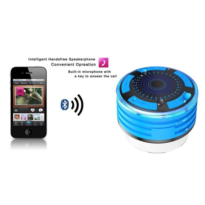 [IP67 Certified] Bluetooth Shower Waterproof Speaker - BOOMER VIVI Water Resistant Wireless Speaker with Suction... N2