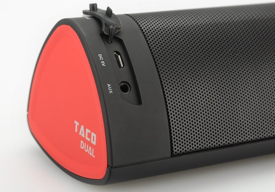 iDeaUSA Dual Taco Bluetooth Speakers - Bluetooth 4.1 + EDR, NFC, 2 X6 Watt Speakers, Stereo Sound, 1400mAh Battery N2