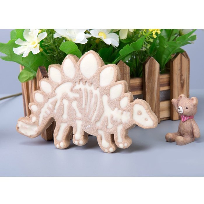 LOHOME Dinosaur Fossil Cookies Cutter / Stampers - Set of 3-pieces PVC Cream Chocolate Decoration Mold DIY Baking... N7