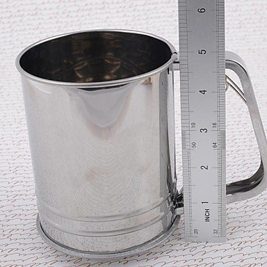 Party Supplies Iron Middle Size Flour Sifter Set of 1 Piece,9.8*9.8*12.7cm N7