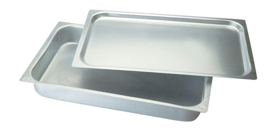 Ottinetti Aluminium Gastronorm 1/1 Baking Pan, 21" x 12.8" x 1.6", Gray