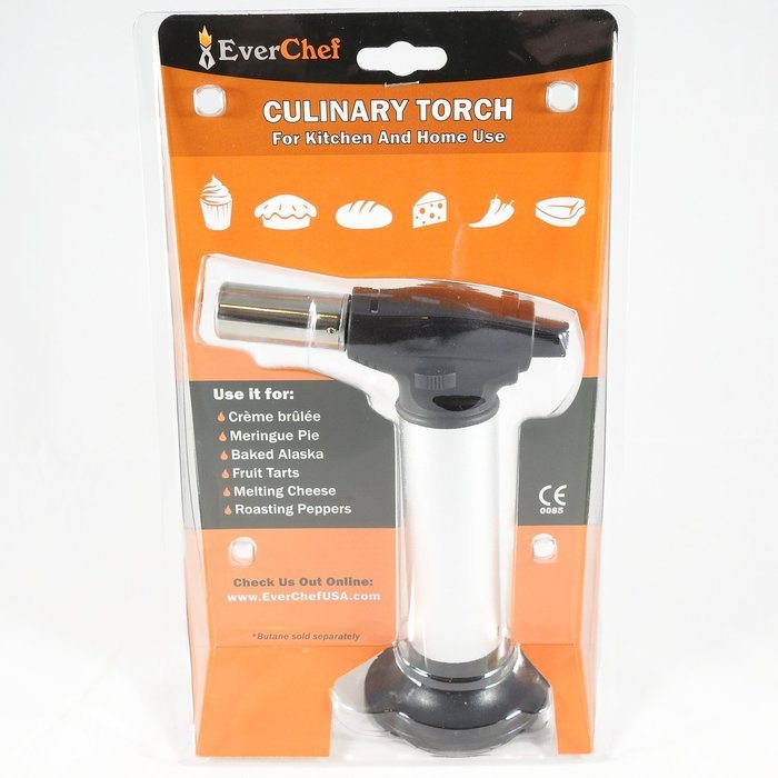 Popular Culinary Torch by Ever Chef - Professional Creme Brulee Torch &ndash; Chef Grade Kitchen Torch - Cooking Torch N8