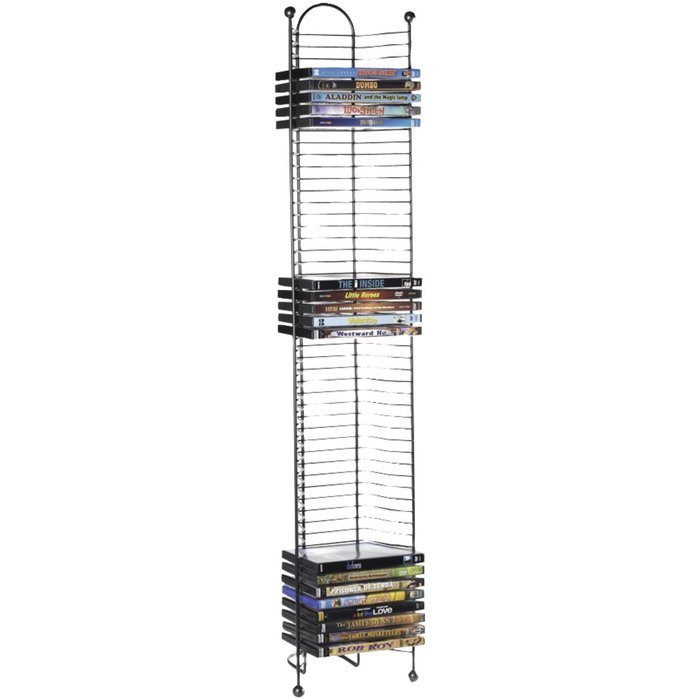 Atlantic 63712035 Nestable 52 DVD/BluRay Games Tower - Gunmetal