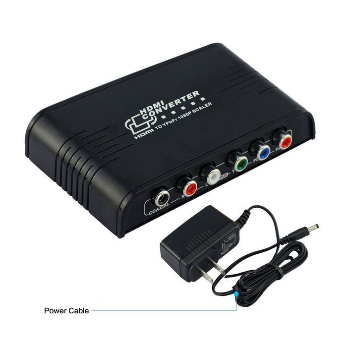 E-More 1080P HDMI To Component of Ypbpr Scaler Converter Supporting Coaxial Audio Output N8