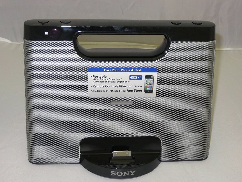 Sony RDPM7IP 30-Pin iPhone/iPod Portable Speaker Dock (Silver)