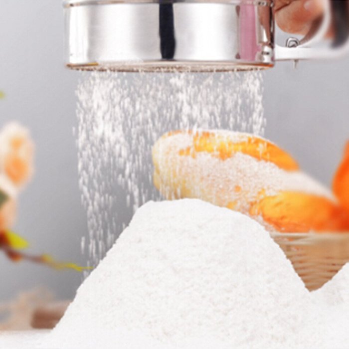 Stainless Steel 3 Cup Flour Sifter/ Sieve, Great for Sifting Flour,Confectioners Sugar, Cocoa Powder and Other... N5