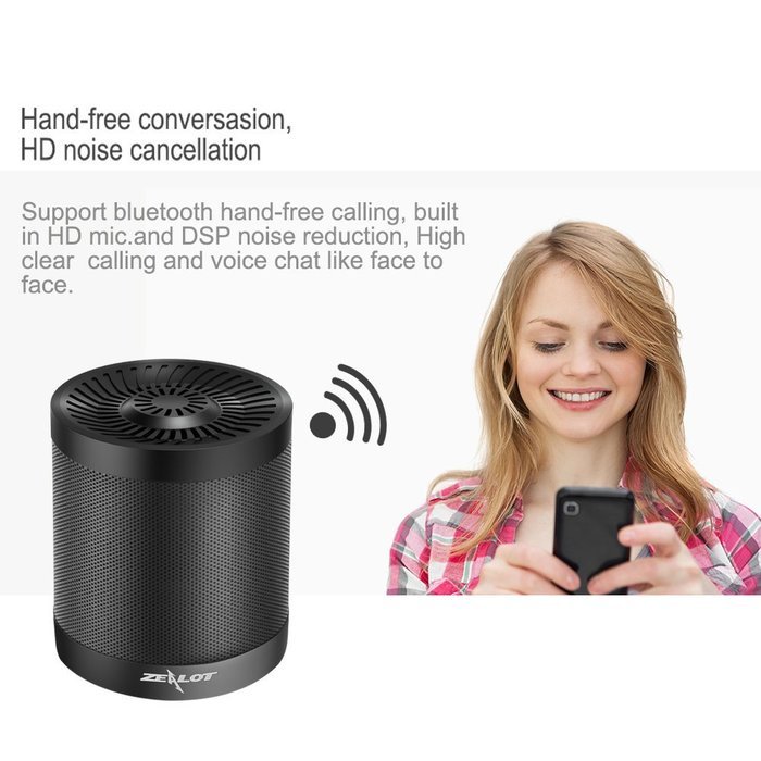 ZEALOT ShockWave S5 Bluetooth 4.0 Portable Long Play Time Wireless Speaker, Powerful Output with Enhanced Bass... N5