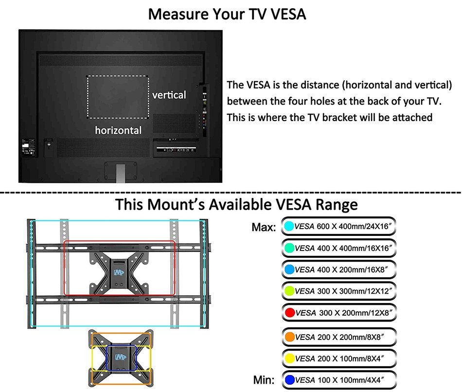 Mounting Dream MD2296 UL Certified TV Wall Mount Bracket for most 42-70 Inch LED, LCD and OLED Flat Screen TV,... N4