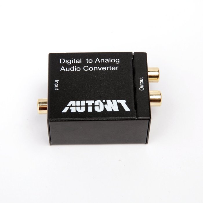 AutoWT Digital Coaxial Toslink Adapter with Optical Cable, 3.5mm Audio Cable and USB Power Cable