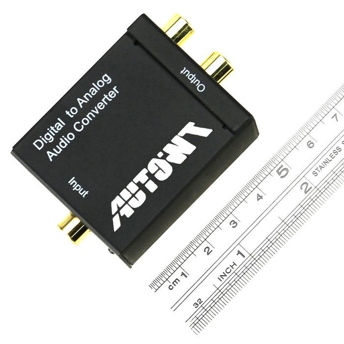 AutoWT Digital Coaxial Toslink Adapter with Optical Cable, 3.5mm Audio Cable and USB Power Cable N5