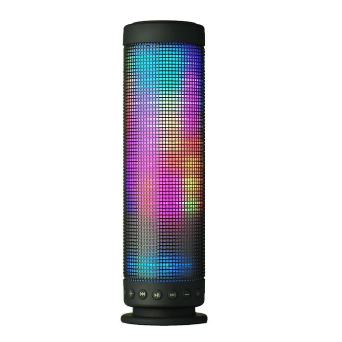 niceEshop(TM) Mini Wireless Portable Bluetooth Audio Speaker with Colorful Led Light (Black) N2