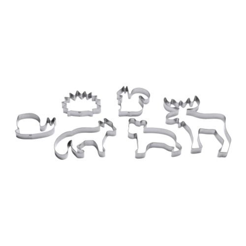 Ikea Stainless Steel Pastry Cutter 301.330.46, Set of 6, Silver