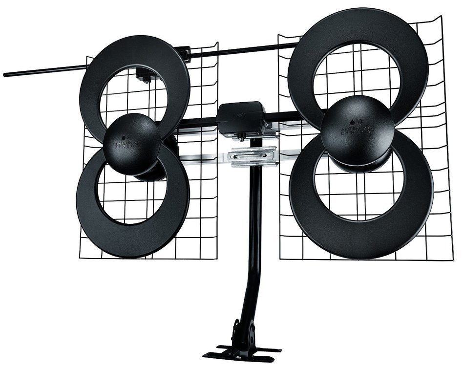 Antennas Direct 50 Mile Range Clearstream Eclipse Amplified Indoor HDTV Antenna, White/Black (ECL-A) N6