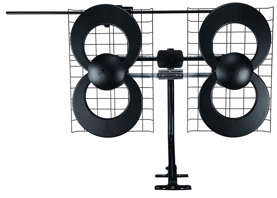 Antennas Direct 50 Mile Range Clearstream Eclipse Amplified Indoor HDTV Antenna, White/Black (ECL-A) N7