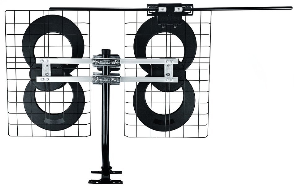 Antennas Direct 50 Mile Range Clearstream Eclipse Amplified Indoor HDTV Antenna, White/Black (ECL-A) N8