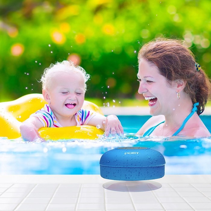 PORT Water Proof Bluetooth 3.0 Speaker, Water Resistant Mini Wireless Shower Speaker, Handsfree Portable Speakerphone... N14