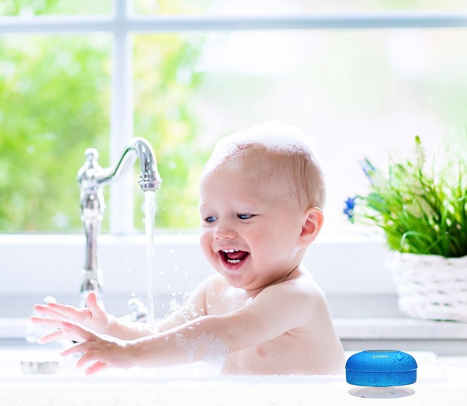 PORT Water Proof Bluetooth 3.0 Speaker, Water Resistant Mini Wireless Shower Speaker, Handsfree Portable Speakerphone... N15