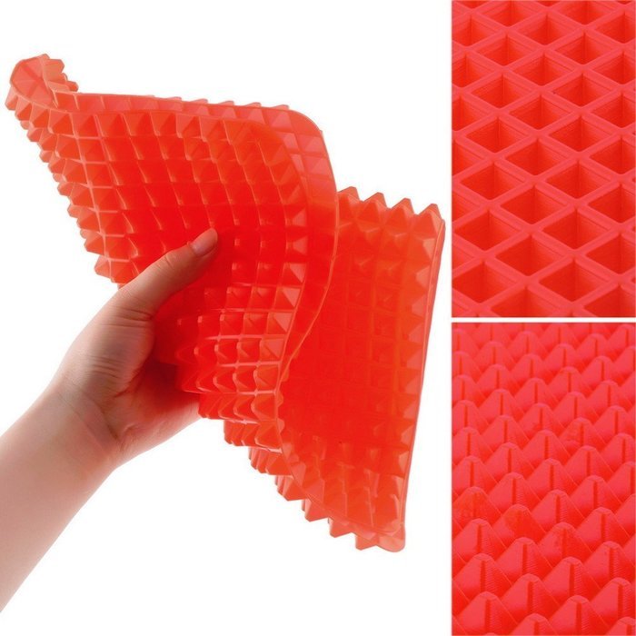 Hot 1 Piece Red Pyramid Bakeware Pan Nonstick Silicone Baking Mats Pads Moulds Cooking Mat Oven Baking Tray Sheet... N3