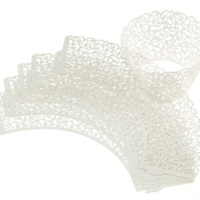 Leegoal Muffin Case Cupcake Papper Cup Liner Birthday Wedding Cake Wrapper (108pcs,White) N2