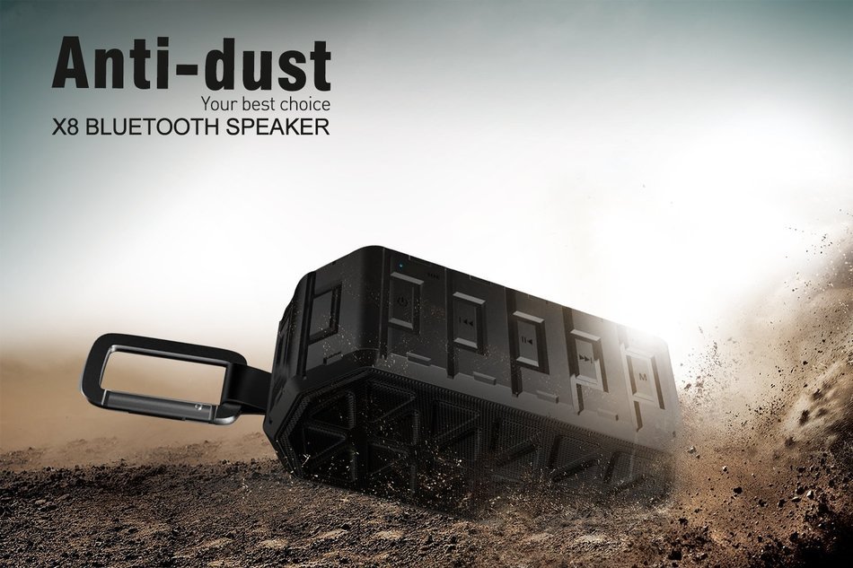 Plusuy Waterproof Shockproof Dustproof Rugged Speaker,Portable Wireless Bluetooth 4.0 Sport Speakers for Climbing... N4