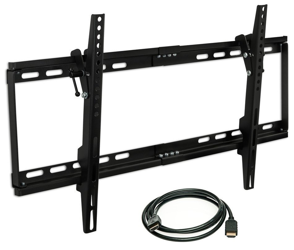 Mount-It! TV Wall Mount Bracket Low Profile Tilt Design for 32 to 65 Inch LCD/LED/4K TVs, VESA 600x400 mm (MI-...