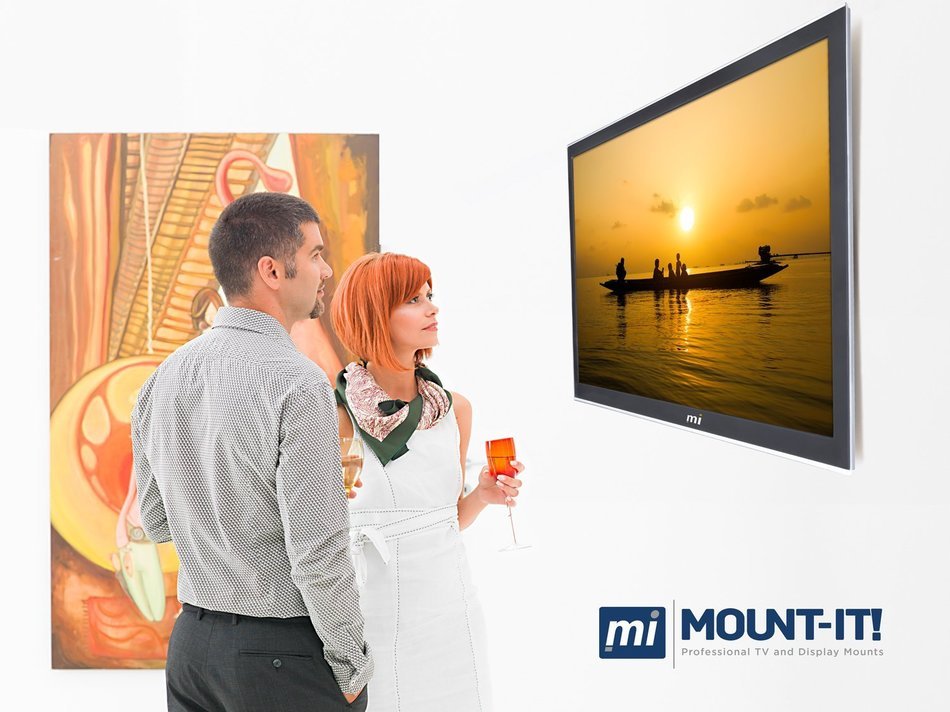 Mount-It! TV Wall Mount Bracket Low Profile Tilt Design for 32 to 65 Inch LCD/LED/4K TVs, VESA 600x400 mm (MI-... N3