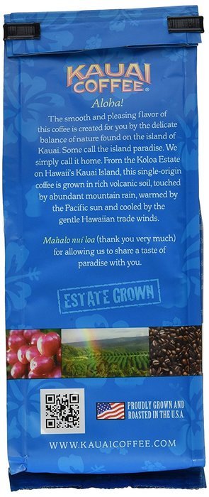 Kauai Coffee, Koloa Estate Medium Roast, Ground Coffee, 10oz Bag (Pack of 2) N2