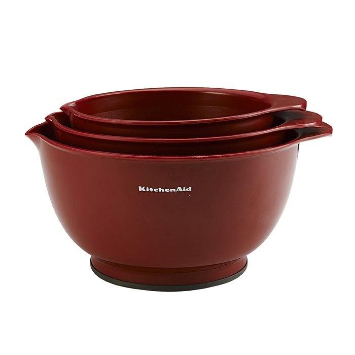KitchenAid Classic Mixing Bowls (Red, Set of 3) N2 free image download