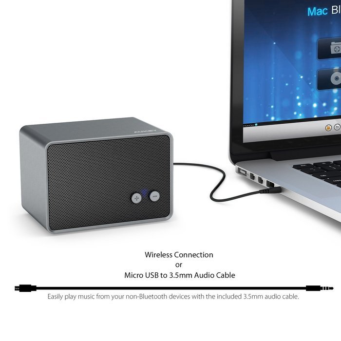 AUKEY Bluetooth Speaker, Portable Wireless Speaker with Powerful Stereo Sound and Built-in Mic for iPhone, iPad... N2