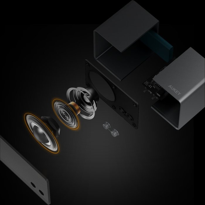 AUKEY Bluetooth Speaker, Portable Wireless Speaker with Powerful Stereo Sound and Built-in Mic for iPhone, iPad... N4