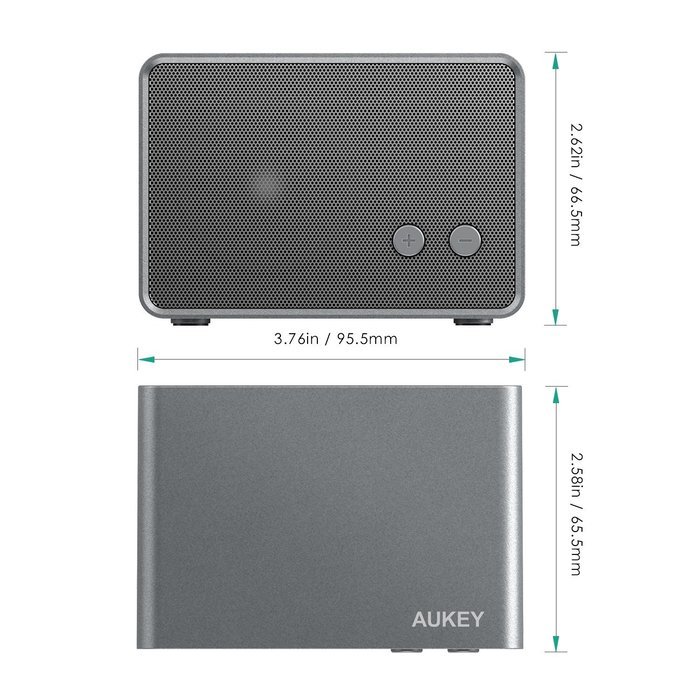 AUKEY Bluetooth Speaker, Portable Wireless Speaker with Powerful Stereo Sound and Built-in Mic for iPhone, iPad... N6