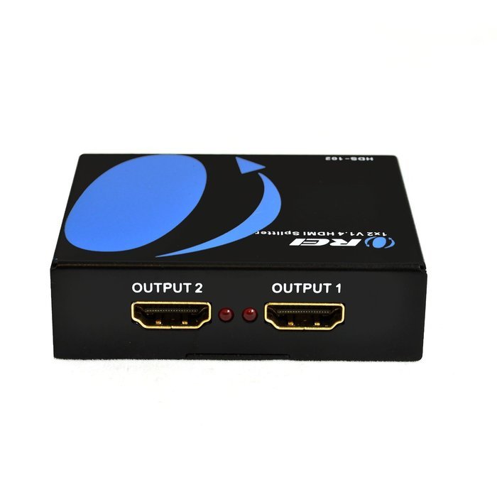 OREI HDS-102 1x2 Powered 1080P V1.4 Certified HDMI Splitter with Full Ultra HD 4K/2K and 3D Resolutions - 1 Source...