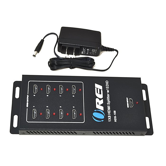 OREI HDS-102 1x2 Powered 1080P V1.4 Certified HDMI Splitter with Full Ultra HD 4K/2K and 3D Resolutions - 1 Source... N5
