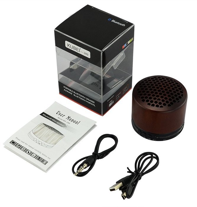 Deli Wood Wireless Mini Bluetooth Speaker - Portable 3D Stereo Music Sound Speaker with Super Bass Hifi Stereo... N7