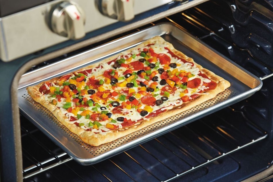 Artisan Professional Classic Aluminum Baking Sheet Pan Set with Quarter, Half, and 2/3-Size Sheets N23