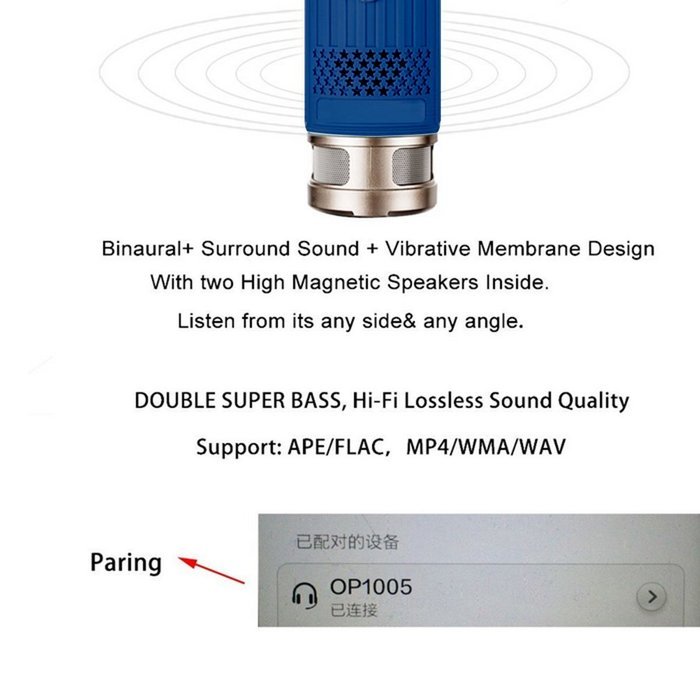 Waterproof Sport Speaker,SOONHUA Portable Wireless Bluetooth Speaker Powerful Stereo with Enhanced Bass Surround... N20