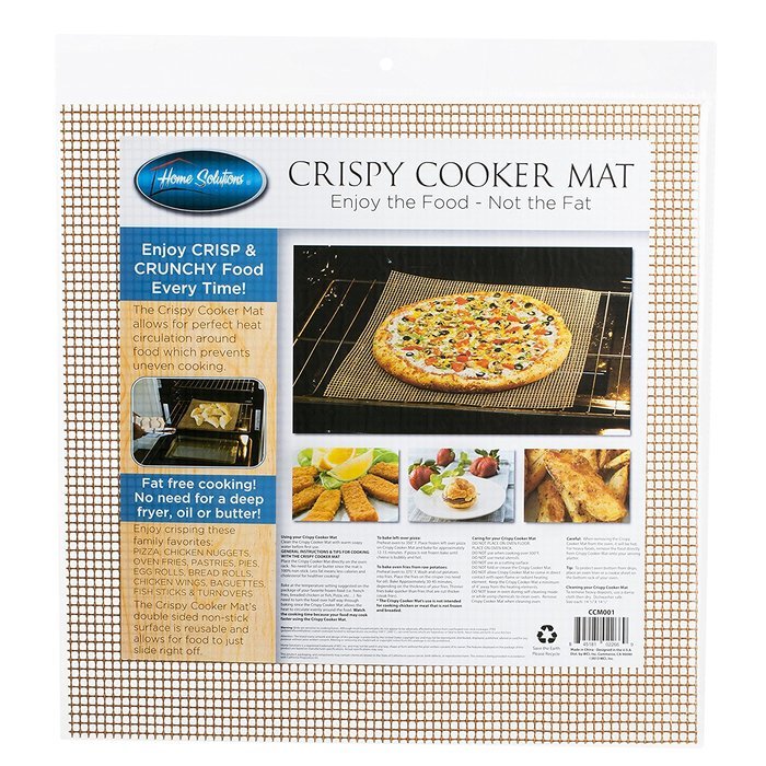 Set of 3 Crispy Cooker Mats, Reusable, Crisping, Mesh, Crisper Screen, Perfect Circulation Around Food, Crunchy...