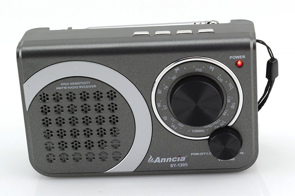 Anncia New Portable FM/AM radio Speaker with Micro TF card and USB flash driver MP3 player. (1205 Grey) N2